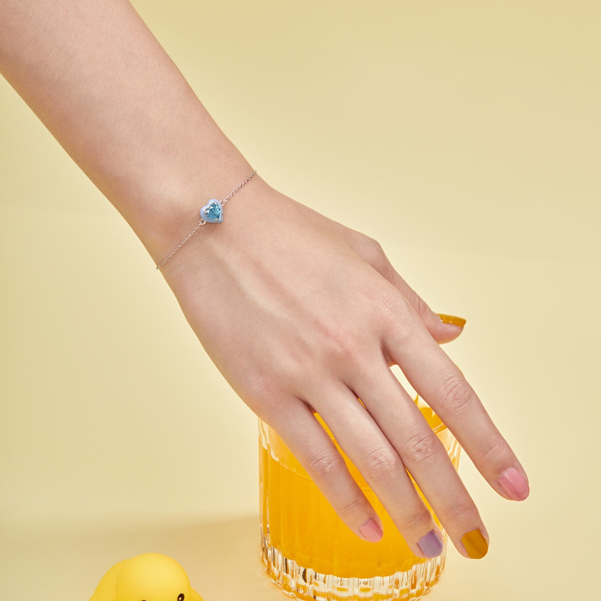 [Everoly JW]Sparkling Romantic Heart Shape Lover Bracelet