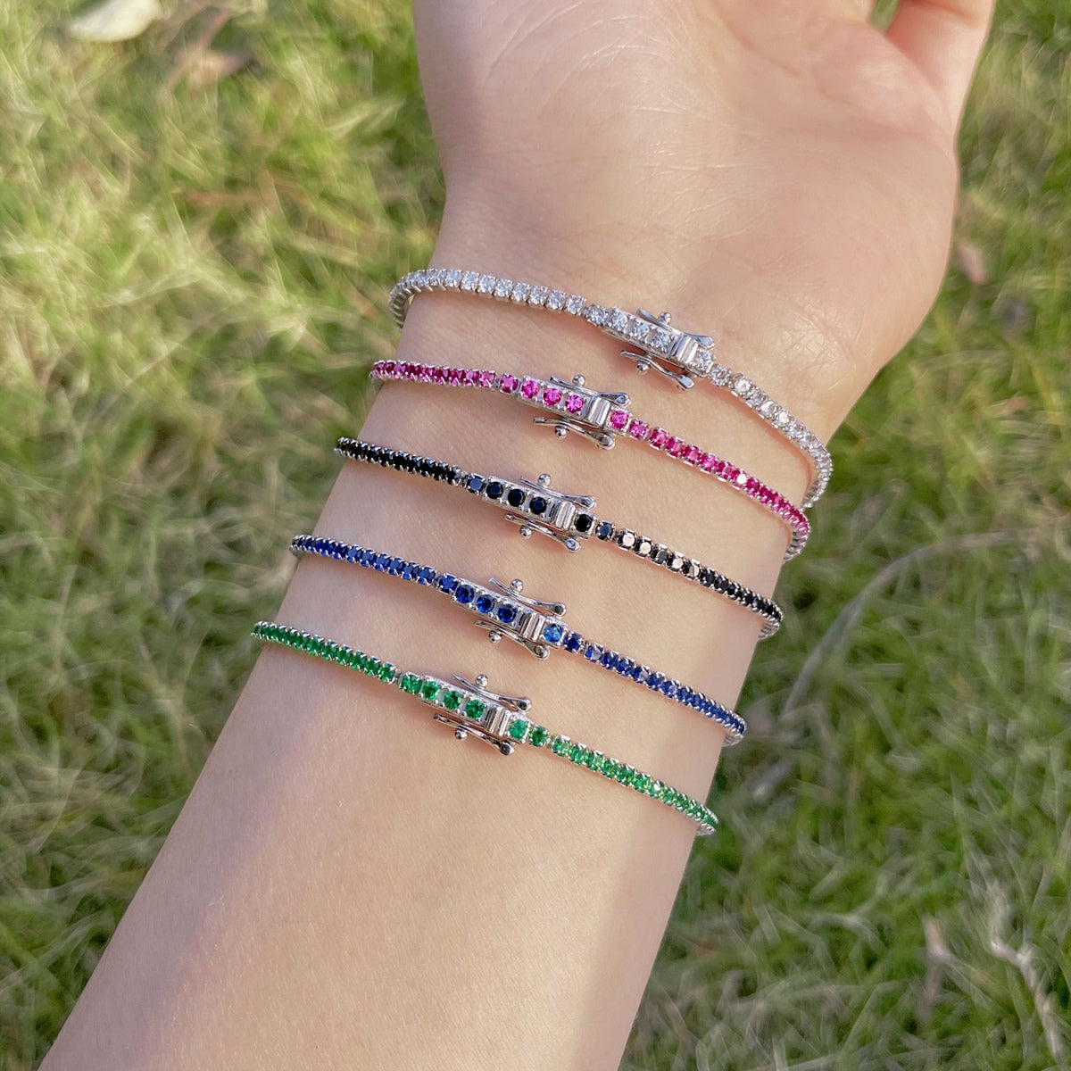 [Everoly JW]Radiant Colorful Round Cut Party Bracelet