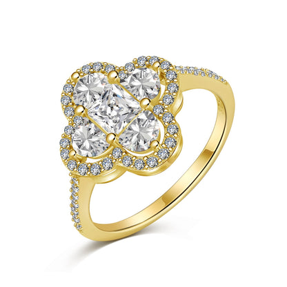 [Everoly JW]Luxurious Eternity Flower Shape Banquet Ring