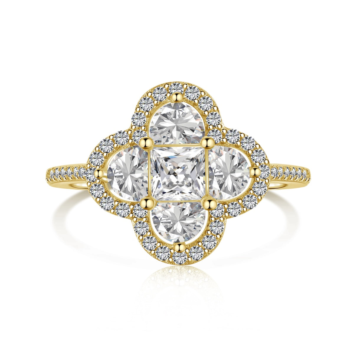 [Everoly JW]Luxurious Eternity Flower Shape Banquet Ring