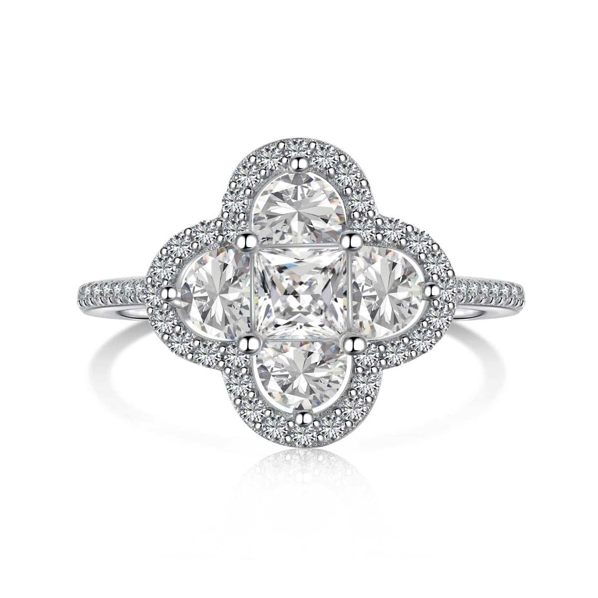[Everoly JW]Luxurious Eternity Flower Shape Banquet Ring