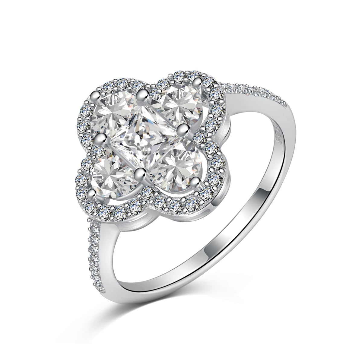 [Everoly JW]Luxurious Eternity Flower Shape Banquet Ring