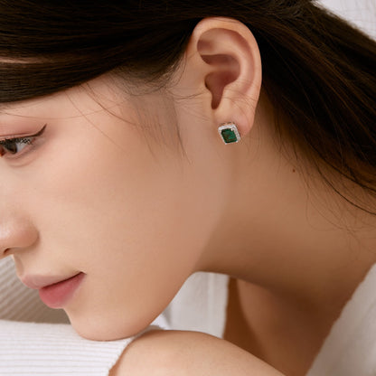 [Everoly JW]Luxurious Dainty Emerald Cut Banquet Earrings