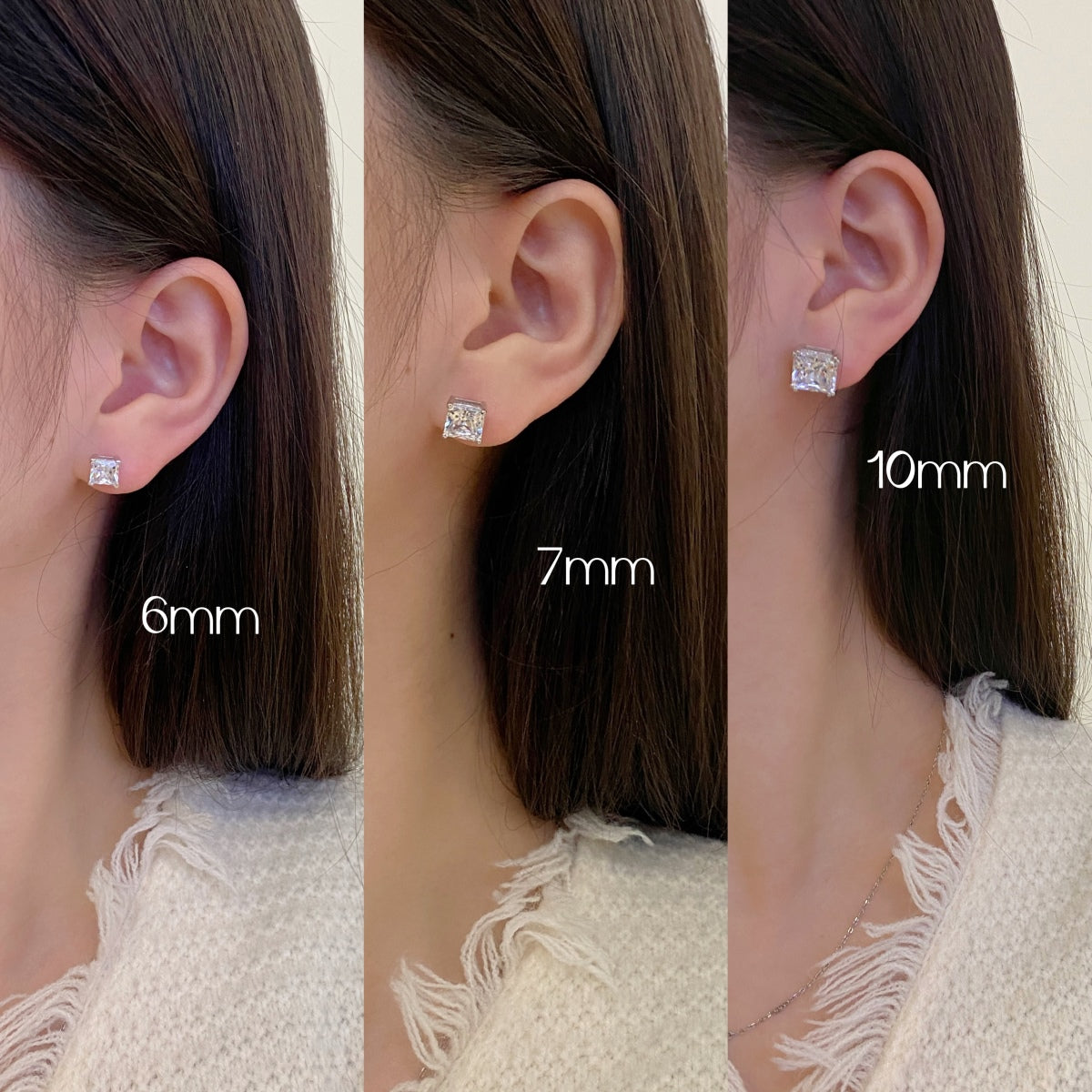 [Everoly JW]Delicate Square Shape Earrings