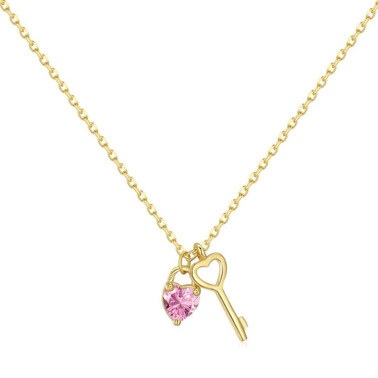 [Everoly JW]Unique Heart Shape Key Pendent Necklace