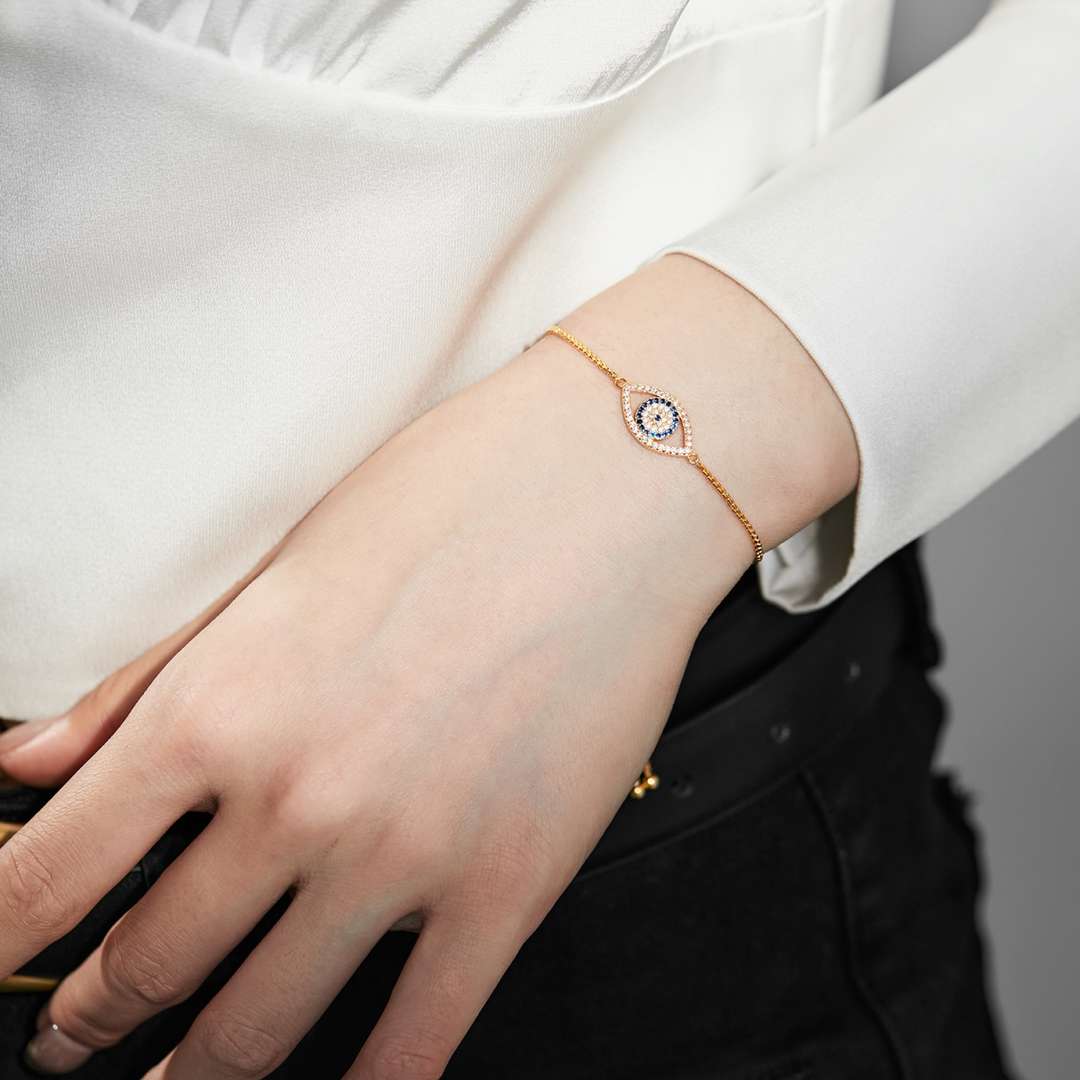 [Everoly JW]Dazzling Eye Shape Necklace