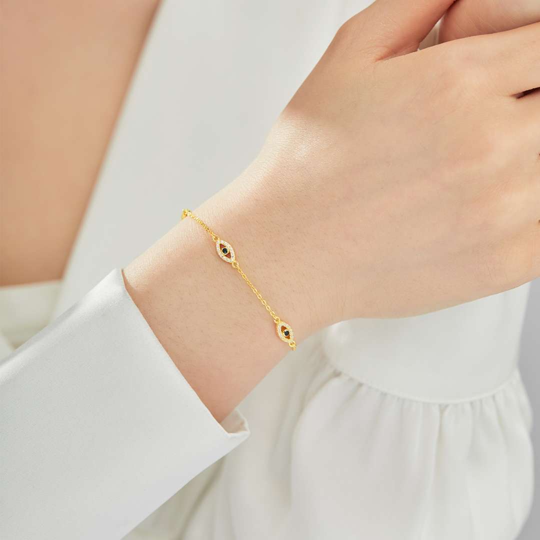 [Everoly JW]Evil Eye Shape Pendent Necklace