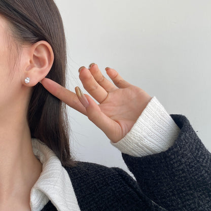 [Everoly JW]Oval Classic Dignified Elegant Earrings