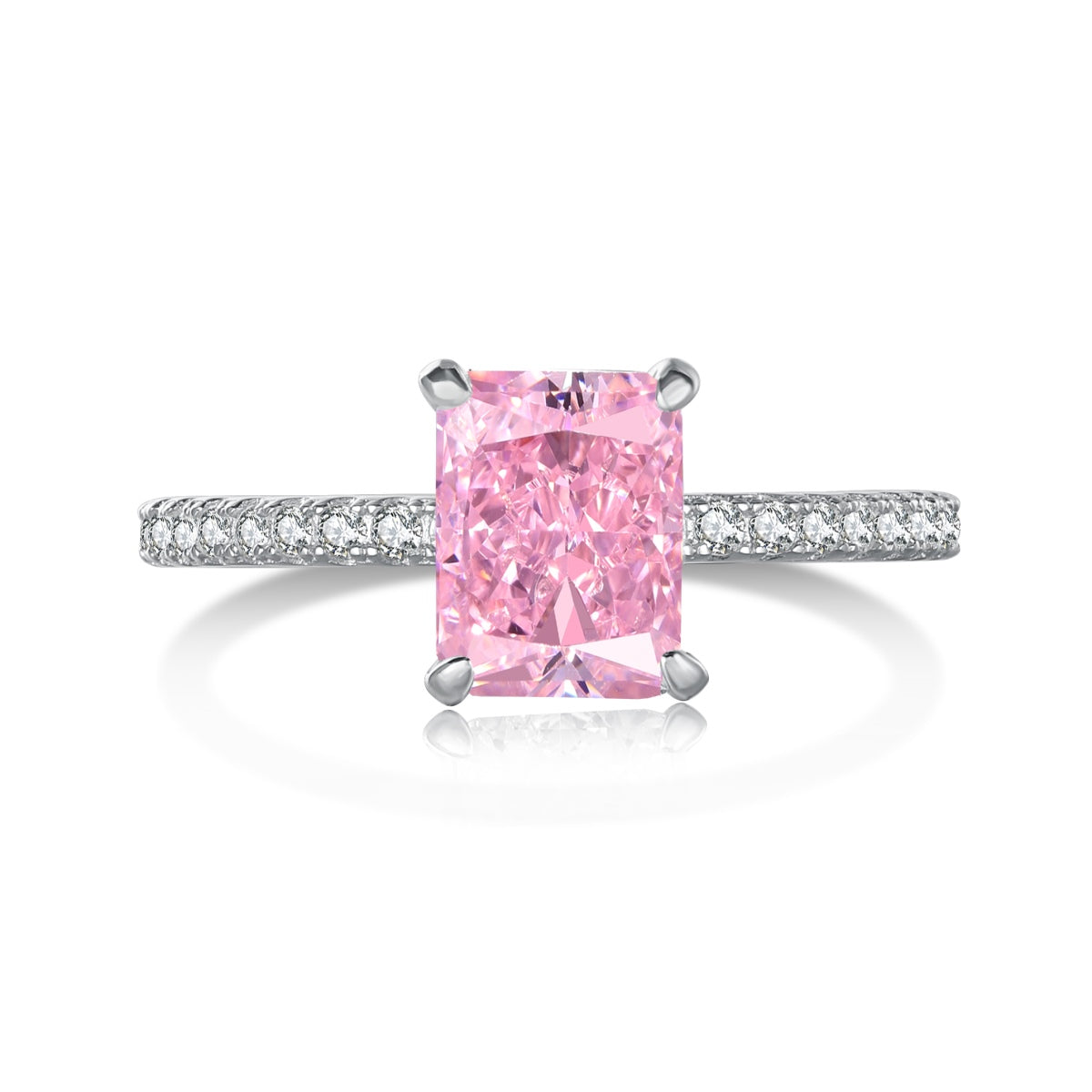 [Everoly JW]2.0 Carat Dazzling Sparkling Radiant Cut Party Ring