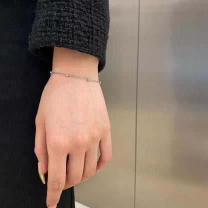 [Everoly JW]Delicate Bead Double Layer Bracelet