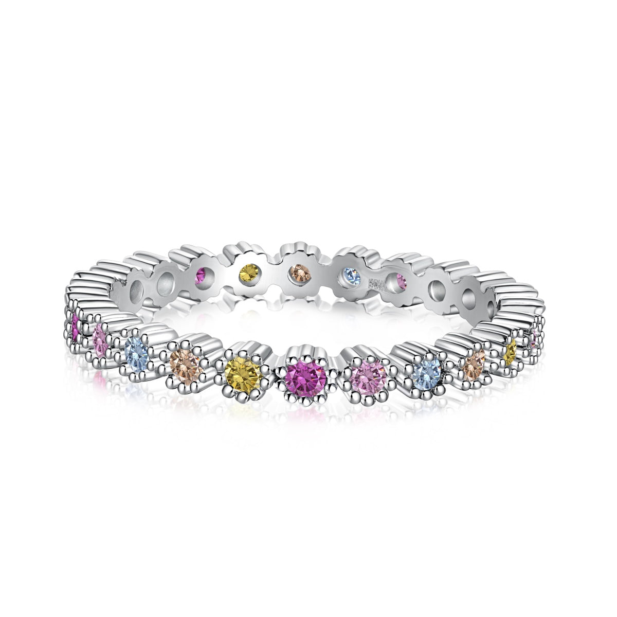 [Everoly JW]Exquisite Colorful Round Cut Party Ring