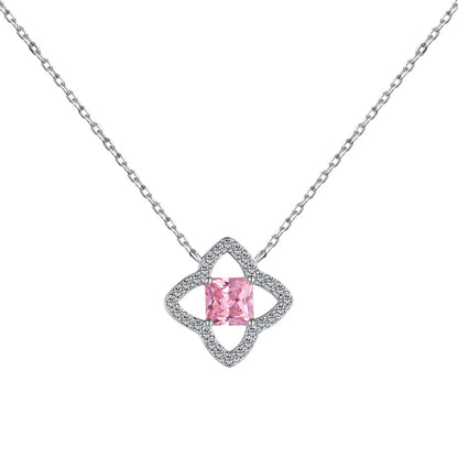 [Everoly JW]Exquisite Flower Shape Princess Cut Necklace