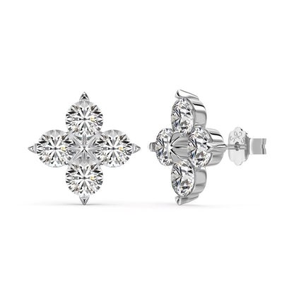 [Everoly JW]Four-Leaf Clover Eight-Pointed Star Earrings