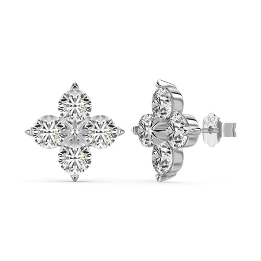 [Everoly JW]Four-Leaf Clover Eight-Pointed Star Earrings