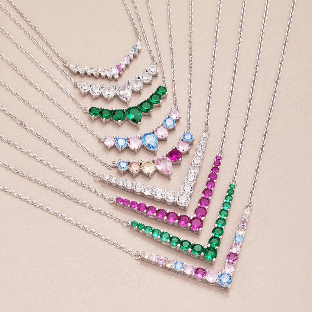 [Everoly JW]Dazzling Rainbow Necklace