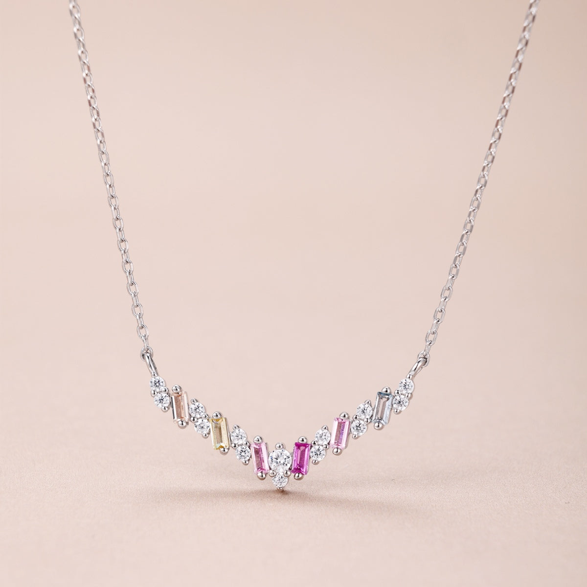 [Everoly JW]Dazzling Rainbow Necklace
