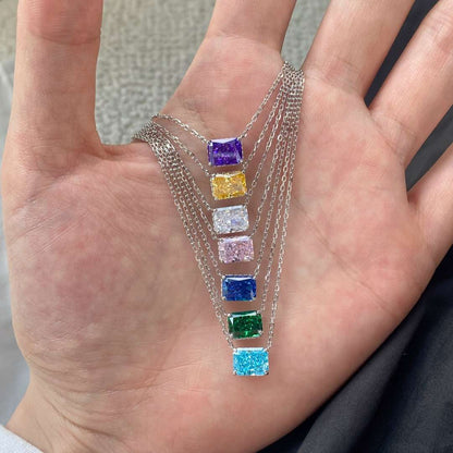 [Everoly JW]Luxurious Square Shape Colorful Necalack