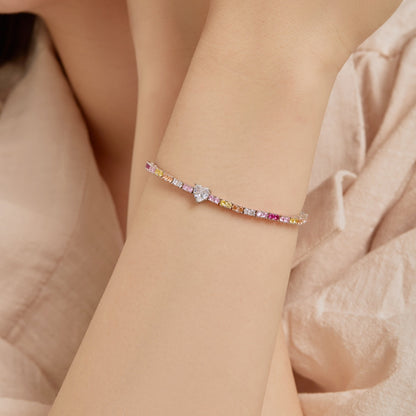 [Everoly JW]Delicate Romantic Heart Shape Lover Bracelet