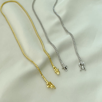 [Everoly JW]Delicate Round Shape Tennis Necklace