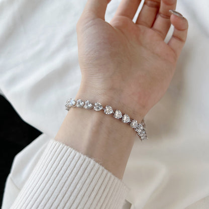[Everoly JW]0.75 Carat Elegant Romantic Heart Shape Lover Bracelet