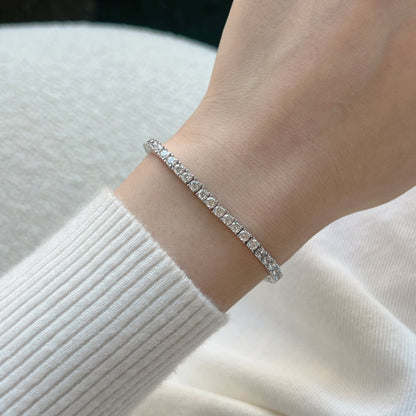 [Everoly JW]Dainty Charming Round Cut Tennis Bracelet
