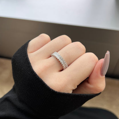 [Everoly JW]Splashy Ornate Emerald Cut Cocktail Ring