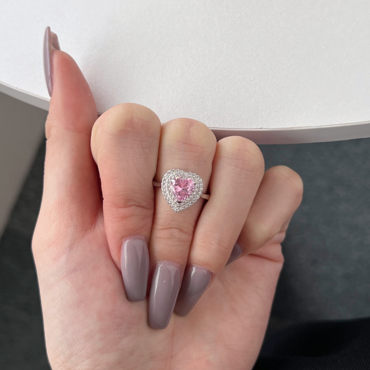 [Everoly JW]Delicate Ebullient Heart Shape Wedding Ring