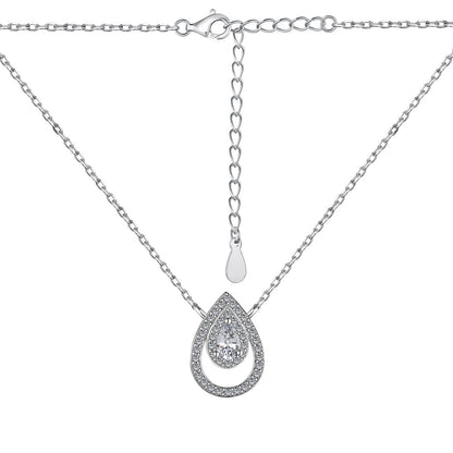 [Everoly JW]Sparkling Pear Cut Necklace
