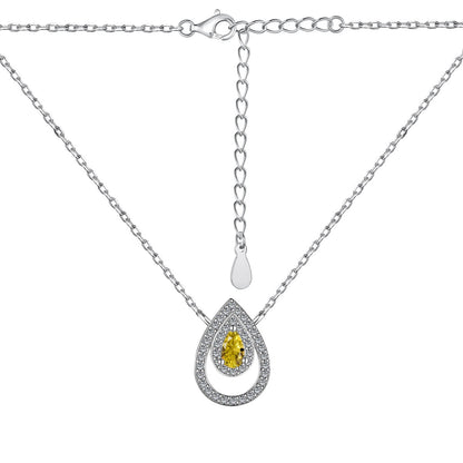[Everoly JW]Sparkling Pear Cut Necklace