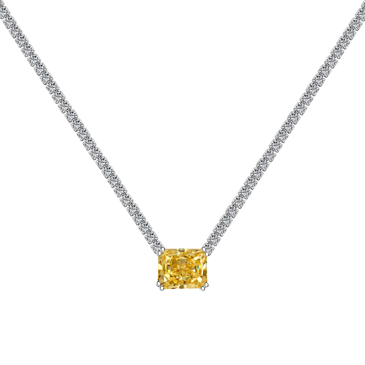 [Everoly JW]4.0 Carat Elegant Radiant Cut Necklace