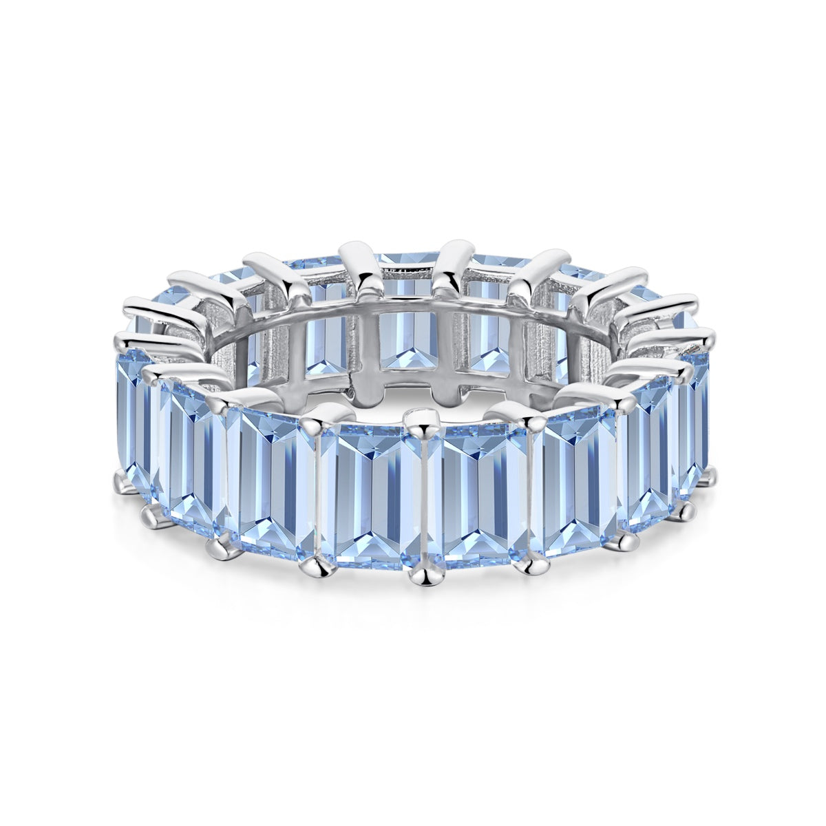 [Everoly JW]0.75 Carat Elegant Emerald Cut Tennis Ring