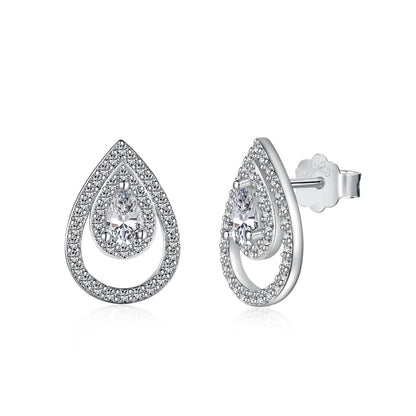 [Everoly JW]Sparkling Delicate Water Drop Shape Daily Earrings