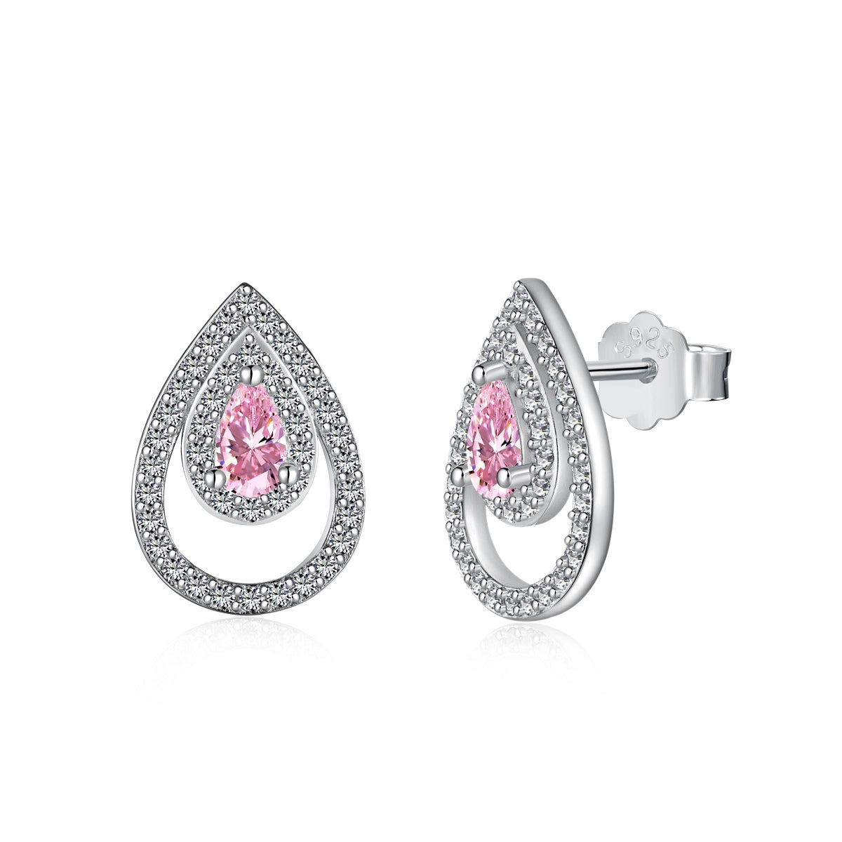 [Everoly JW]Sparkling Delicate Water Drop Shape Daily Earrings