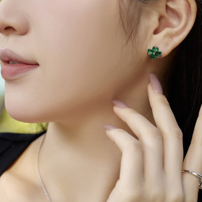 [Everoly JW]Four-Leaf Clover Ball Earrings