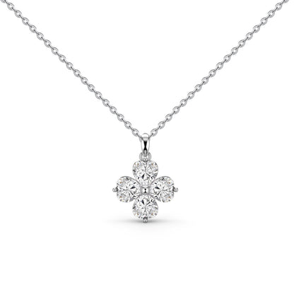 [Everoly JW]Heart-Shaped Four-Leaf Clover Bead Necklace
