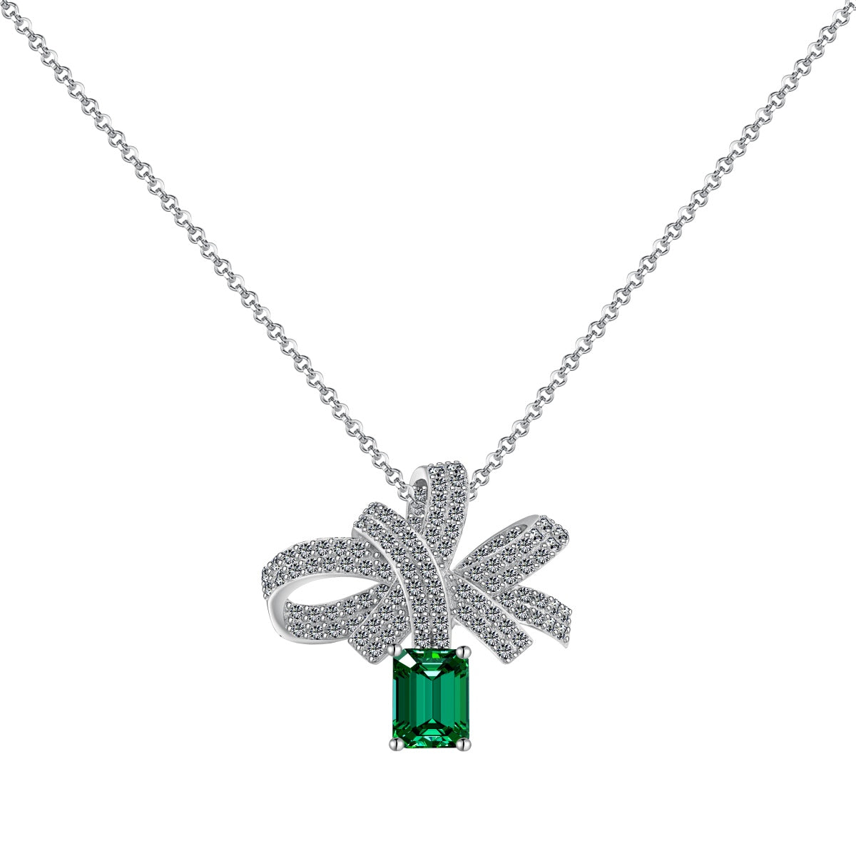 [Everoly JW]Luxurious Flower Shape Emerald Cut Necklace