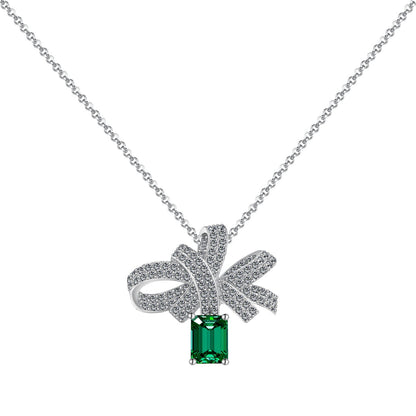[Everoly JW]Luxurious Flower Shape Emerald Cut Necklace