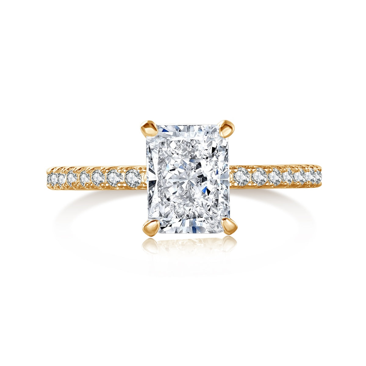 [Everoly JW]2.0 Carat Dazzling Sparkling Radiant Cut Party Ring