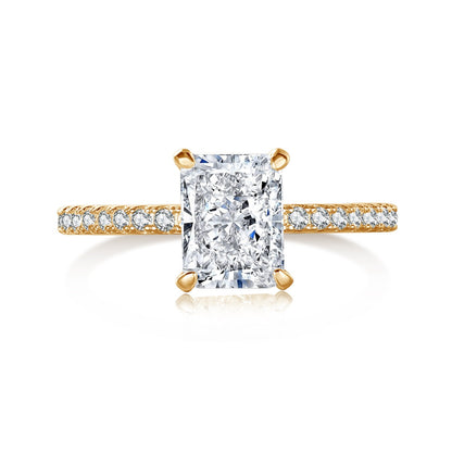 [Everoly JW]2.0 Carat Dazzling Sparkling Radiant Cut Party Ring
