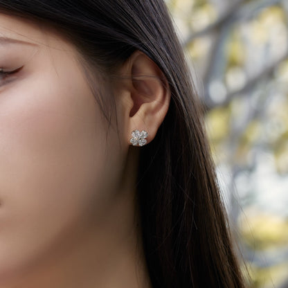 [Everoly JW]Four-Leaf Clover Ball Earrings