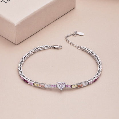[Everoly JW]Delicate Romantic Heart Shape Lover Bracelet