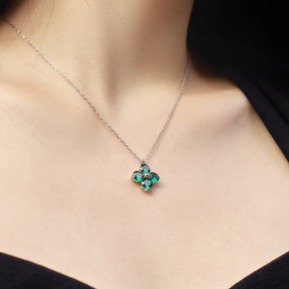 [Everoly JW]Four-Leaf Clover And Eight-Pointed Star Necklace