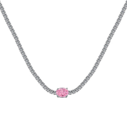 [Everoly JW]1.0 Carat Shining Oval Cut Necklace