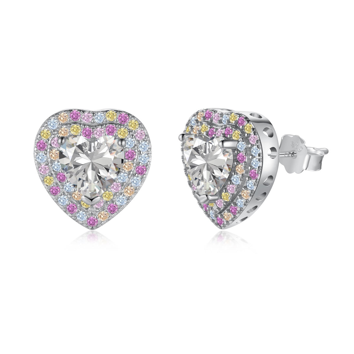[Everoly JW]Dazzling Heart Shape Lover Earrings