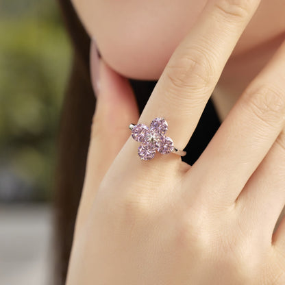 [Everoly JW]Four-Leaf Clover Eight-Pointed Star Ring