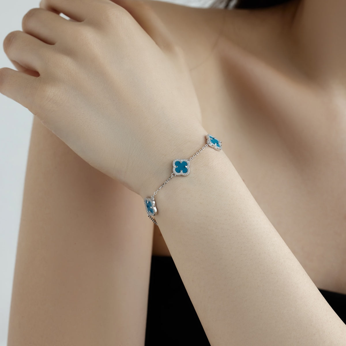 [Everoly JW]Four-Leaf Clover Exquisite Bracelet