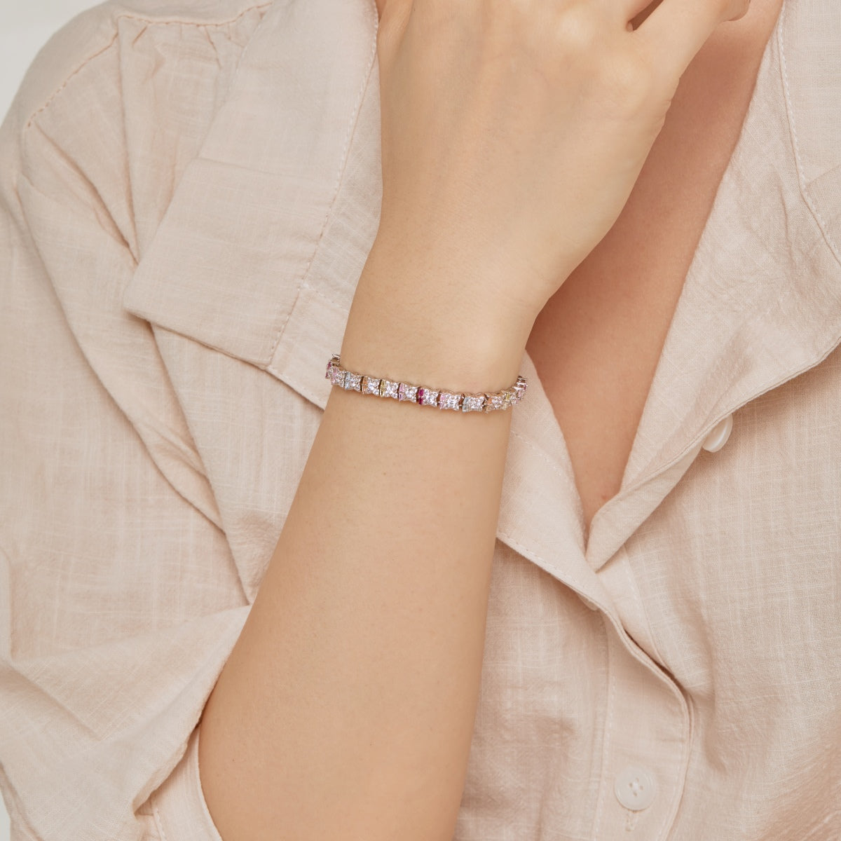 [Everoly JW]Unique Colorful Flower Shape Daily Bracelet