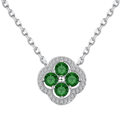 [Everoly JW]Exquisite Necklace With Four-Leaf Clover Flower Design