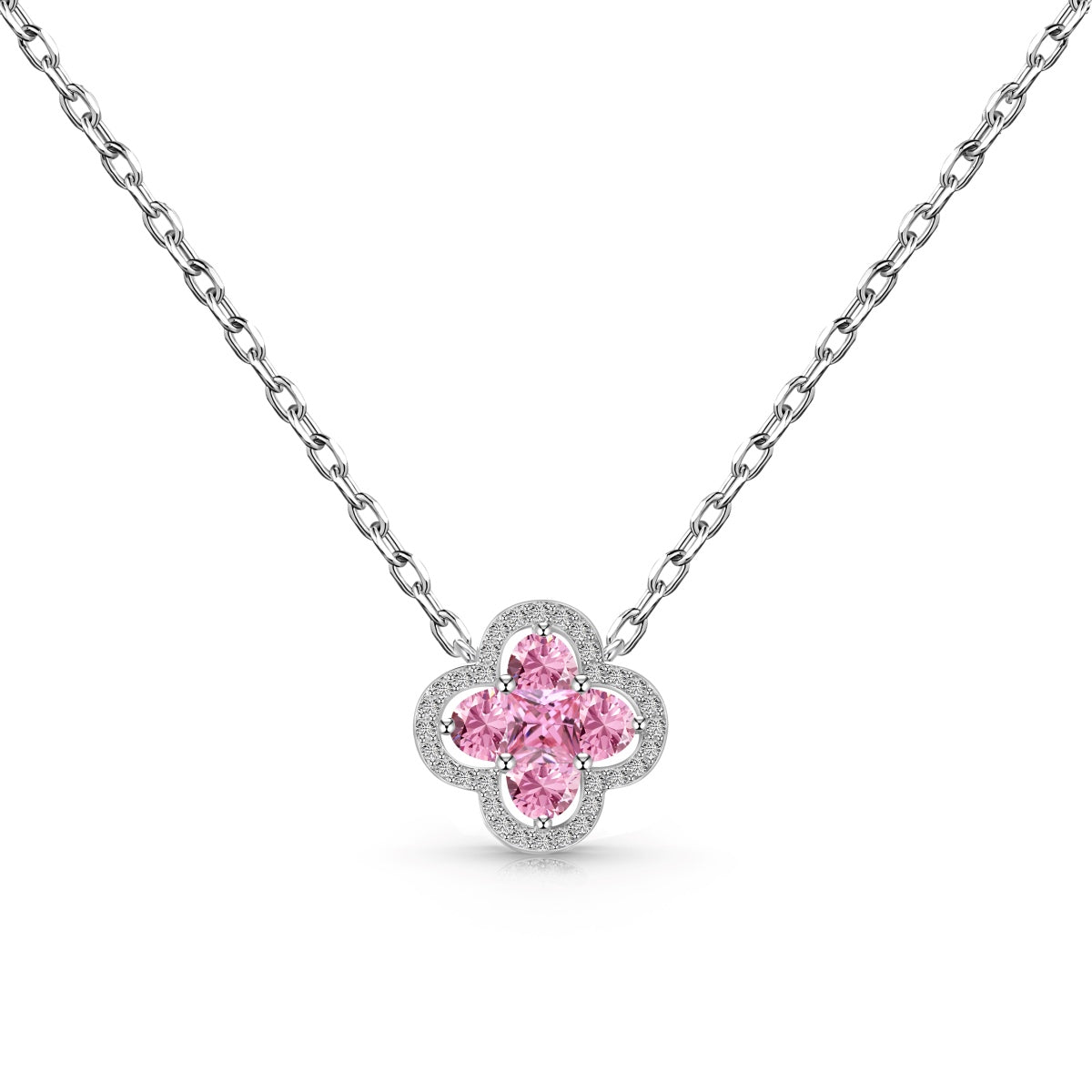 [Everoly JW]Spliced Lucky Four-Leaf Clover Versatile Necklace