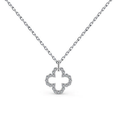 [Everoly JW]Four-Leaf Clover Hollow Design Exquisite Necklace